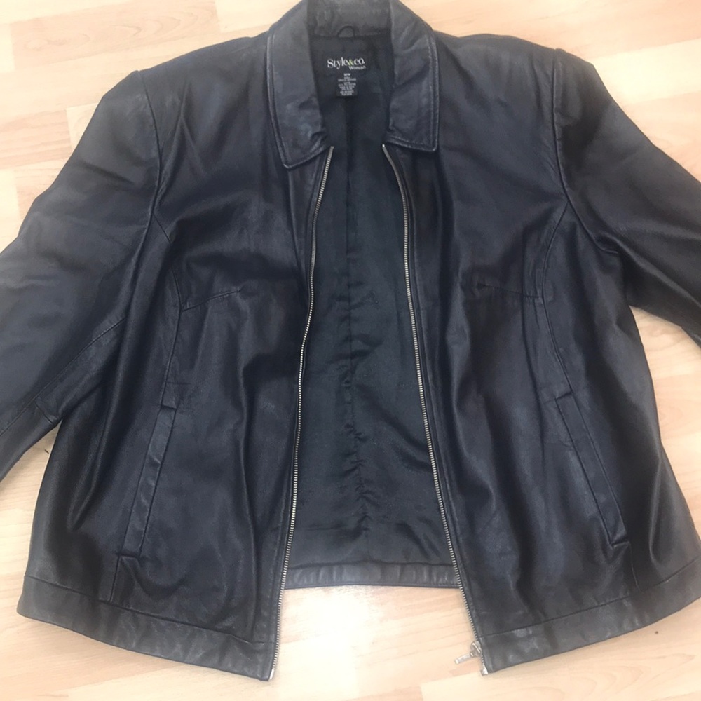 Style & Co Leather Jacket